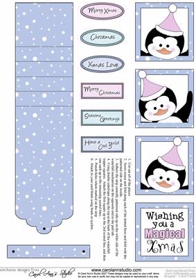 Christmas Penquin in Icicle Colours