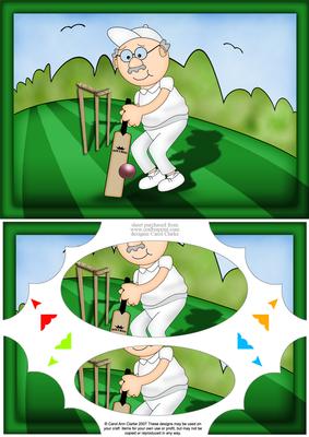A5 Bert Loves Cricket Scallop Corners and Pyramage
