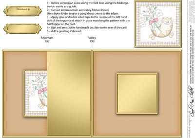 Cute Cat No-hole Fold Back Card