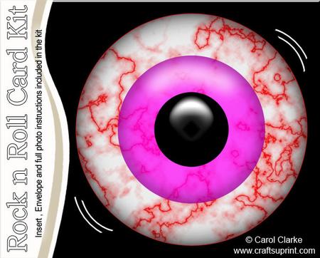 Spooky Eye Halloween Rock N Roll Kit, Envelope and Insert