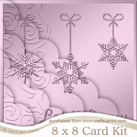 8 x 8 Xmas Snowflakes Kit with Scalloped Corners