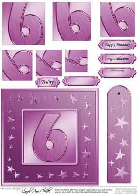 6th Bright Metallic Age Quick Card with Twisted Pyramage