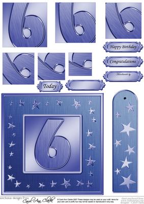 6th Bright Metallic Age Quick Card with Twisted Pyramage