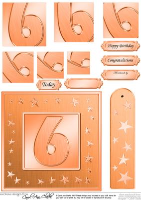 6th Bright Metallic Age Quick Card with Twisted Pyramage