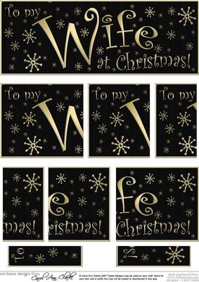 Wife Christmas Dl Side Stacker Topper