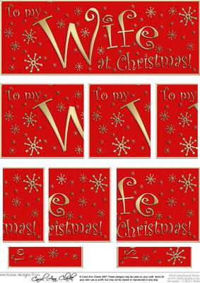 Wife Christmas Dl Side Stacker Topper