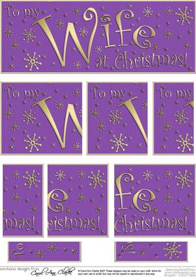 Wife Christmas Dl Side Stacker Topper
