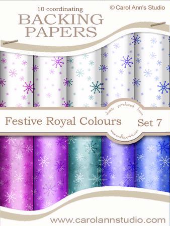 Festive Snowflakes in Royal Colours