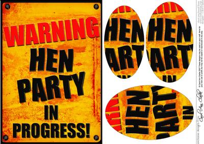 A5 Fun Novelty Hen Party Oval Pyramage Topper