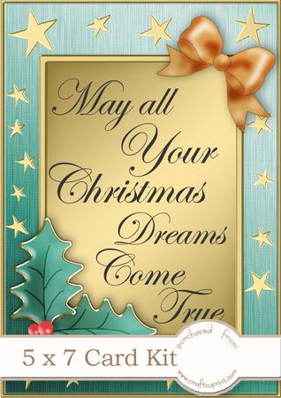 5 x 7 Elegant Christmas Greetings Kit with 3D Decoupage