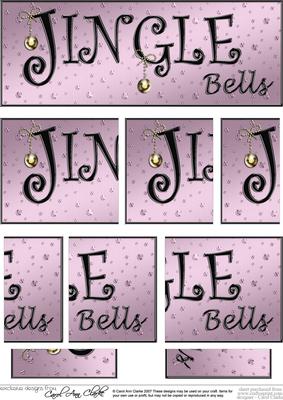 Jingle Bells Christmas Dl Side Stacker Topper