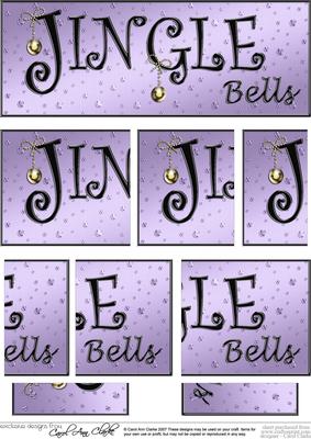 Jingle Bells Christmas Dl Side Stacker Topper
