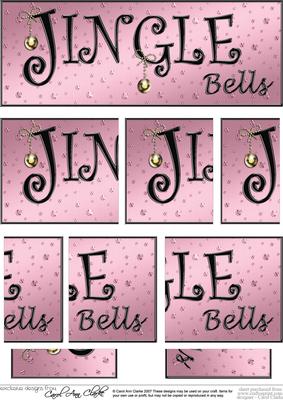 Jingle Bells Christmas Dl Side Stacker Topper