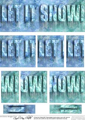 Let It Snow! Icy Dl Side Stacker Topper