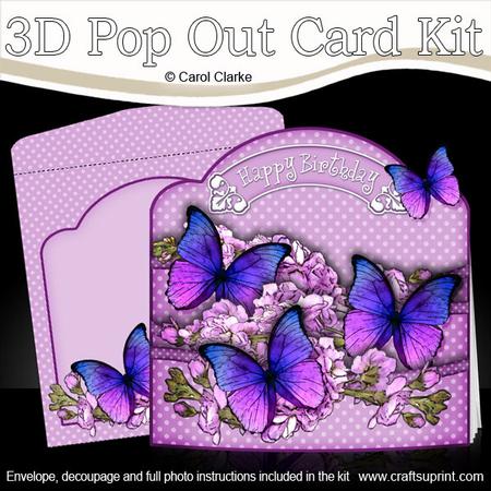 3D Butterflies and Flowers Pop Out Card Kit