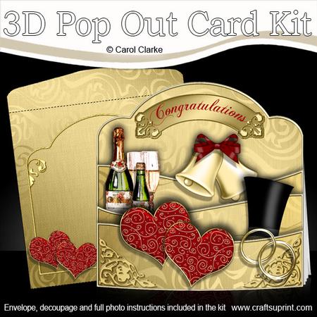 3D Love and Romance Pop Out Card Kit