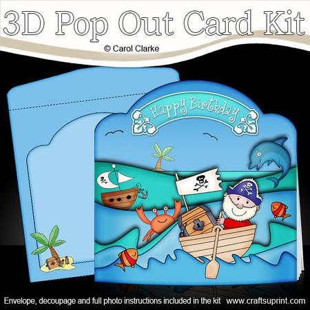 3D Pirates Ahoy Pop Out Card Kit