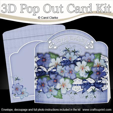 3D Violas and Lace Pop Out Card Kit