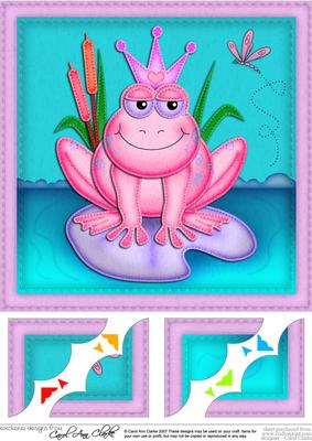 8 x 8 Freya Frog Scalloped Corner Topper