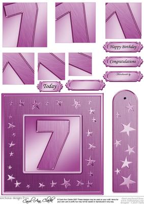 7th Bright Metallic Age Quick Card with Twisted Pyramage