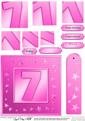 7th Bright Metallic Age Quick Card with Twisted Pyramage