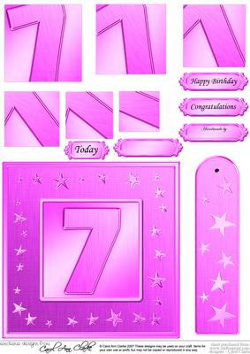 7th Bright Metallic Age Quick Card with Twisted Pyramage