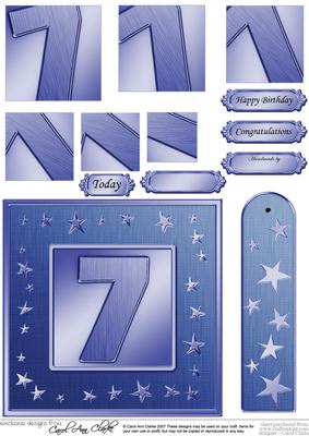 7th Bright Metallic Age Quick Card with Twisted Pyramage