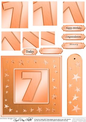 7th Bright Metallic Age Quick Card with Twisted Pyramage