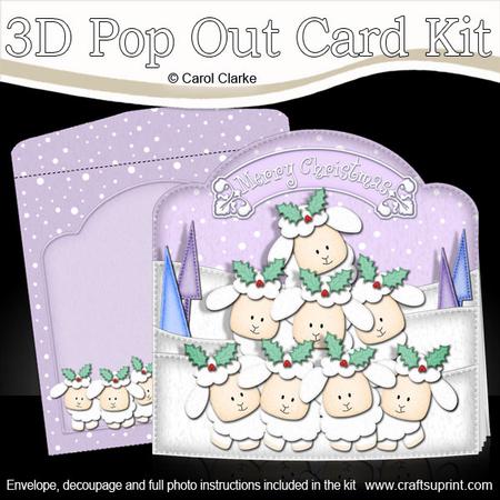 3D Merry Christmas to Ewe Pop Out Card Kit