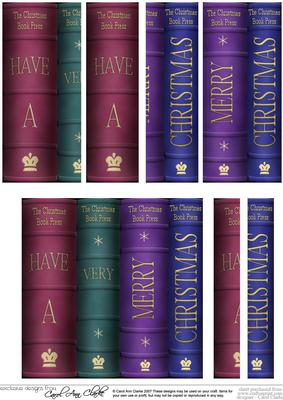 Merry Christmas Books Side Stacker Topper