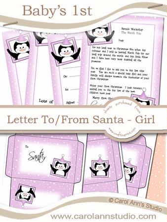 Baby Girl's 1st Letter from Santa Kit