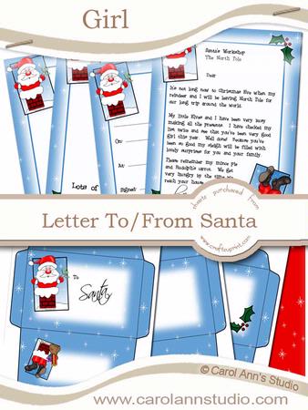 Girl's Letter from Santa Kit