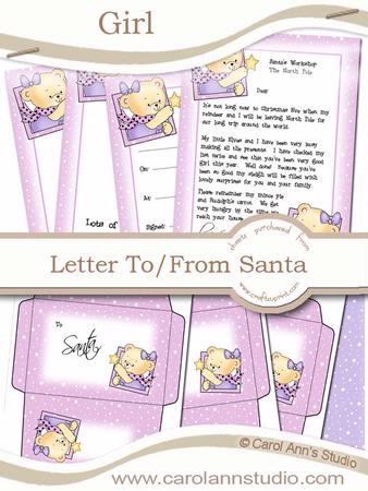Girl's Letter from Santa Kit