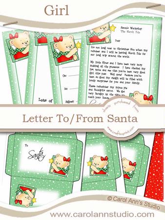 Girl's Letter from Santa Kit