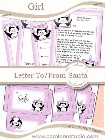 Girl's Letter from Santa Kit