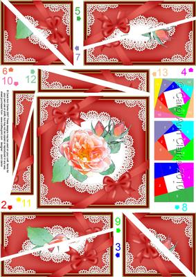 Rose and Lace Twisted Spiral Side Stacker
