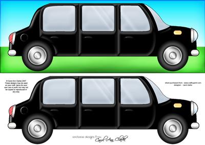 Large Dl Stretch Limo Quick Card with 3D Decoupage