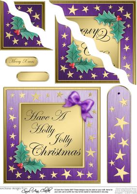 Elegant Christmas Greeting Quick Card Wavy Corner Stacker