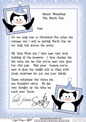 Boy's Letter from Santa