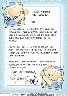 Baby Boy's 1st Letter from Santa