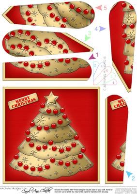 Xmas Tree Fan Pyramage Topper