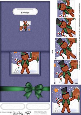 Xmas Gingerbread Man No-hole Over the Edge N Spiral Pyramid