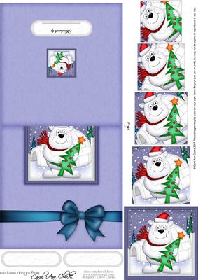 Xmas Ben Polar Bear No-hole Over the Edge N Spiral Pyramid