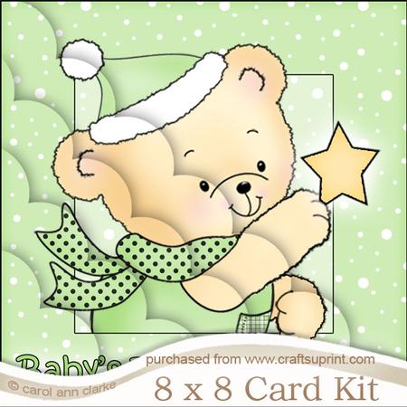 8 x 8 Robert's Star Baby's 1st Xmas Scalloped Corner Kit