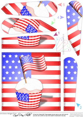 Flying the Flag Usa Fan Pyramage Topper