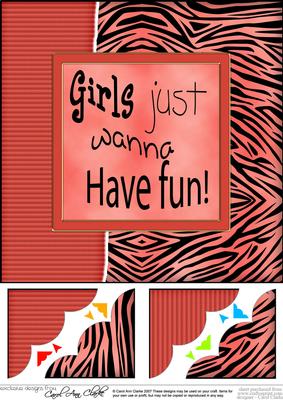 8 x 8 Fun and Funky Animal Print Scalloped Corner Topper
