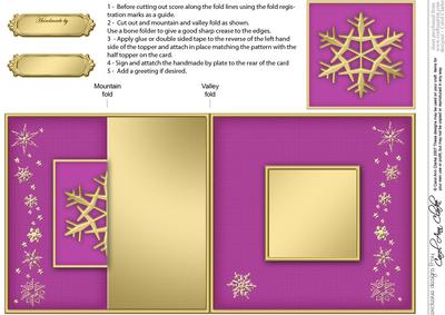 Xmas Snowflake No-hole Fold Back Card