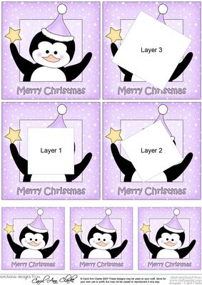 Cute Christmas Penguin - Twisted Tunnel Topper