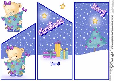 Rosie's Xmas Tree Cascade Card
