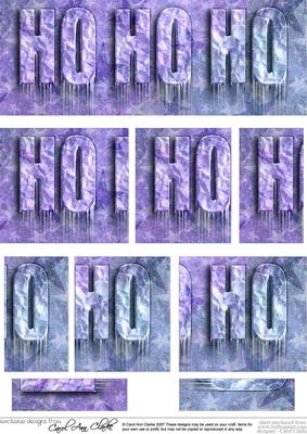 Ho Ho Ho Icy Dl Side Stacker Topper